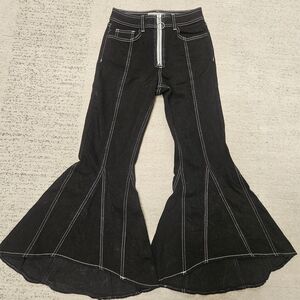 Topshop Black Jeans with White Contrast Stitching